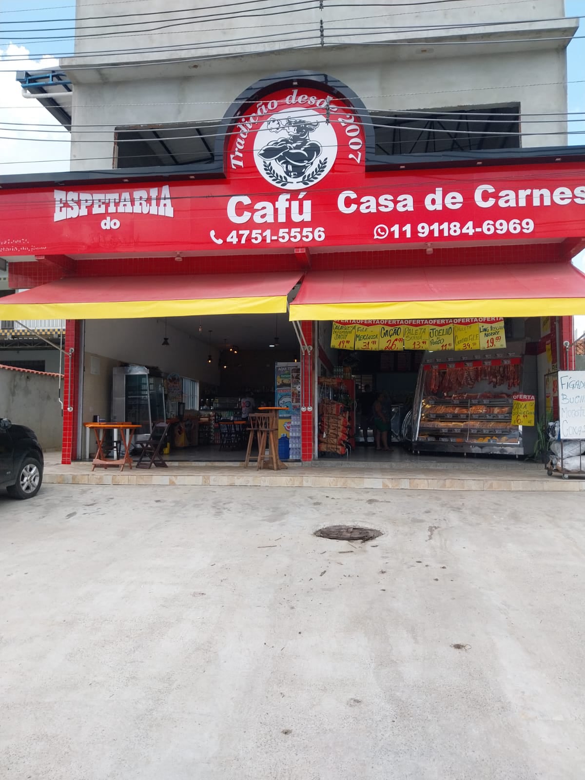 açougue e assados, fazendo entrega e também fazemos corte de carne ao pedido do cliente